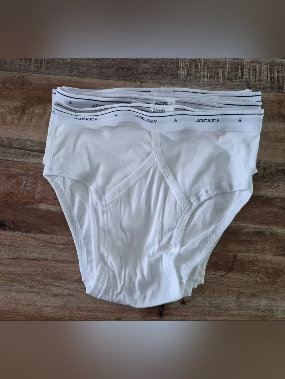 Jockey Men's Classic Full Rise Briefs White 100% Cotton Size 38 New 3 pairs